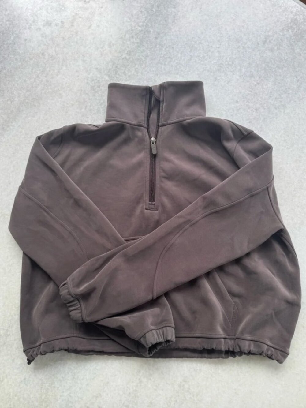 lululemon athletica Softstreme Half Zip in Espresso Size 6